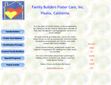 Tablet Screenshot of familybuildersfostercare.org